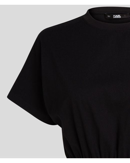Robe T-shirt Avec Galon À Logo Karl Karl Lagerfeld en coloris Black