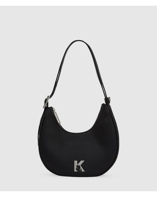 KL Jeans Black Twin Strap Moon Bag