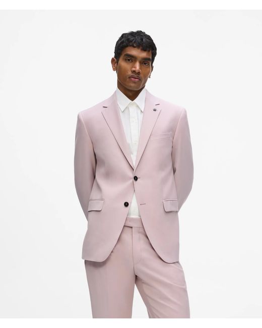 Karl Lagerfeld Pink Single-Breasted Slim-Fit Blazer for men