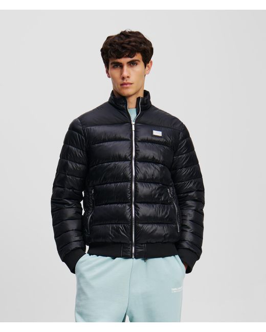 Karl Lagerfeld Black Quilted Jacket for men