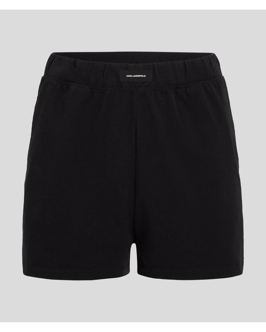 Karl Lagerfeld Black Essential Logo Shorts