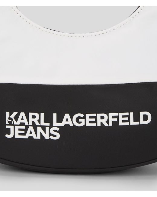 Karl Lagerfeld White Nylon Moon Shoulder Bag
