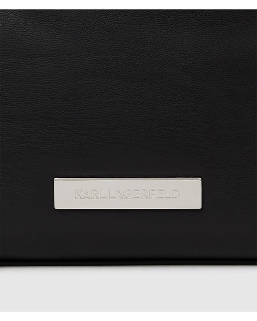 Karl Lagerfeld Black Ikon Smooth Bucket Bag