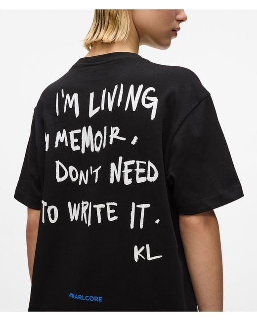 KL Jeans Black Karl Quote T-Shirt Dress
