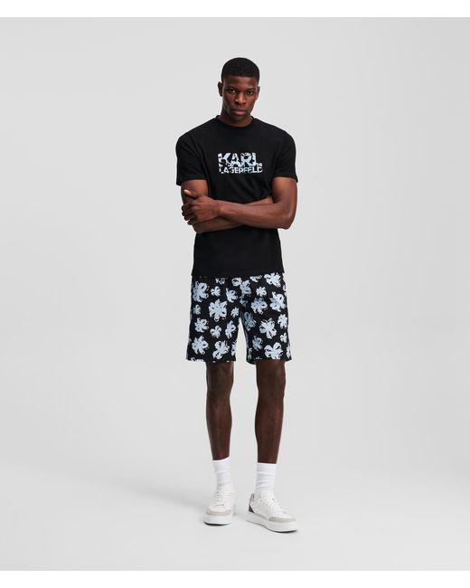 Karl Lagerfeld Shorts Mit Allover-Blumenprint, Mann, Größe in White für Herren