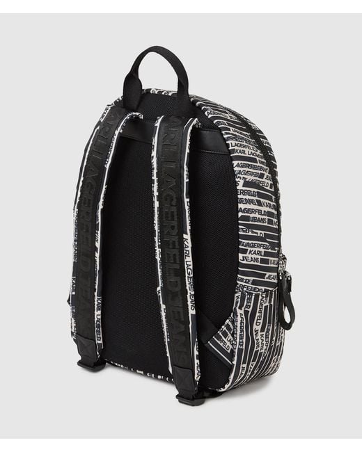 KL Jeans Rucksack Aus Nylon Mit Linearem Logo, Herren, Größe in Black für Herren