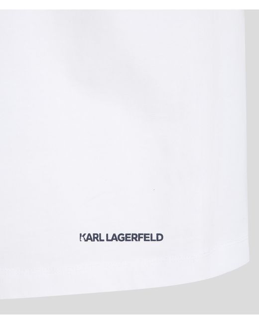 Karl Lagerfeld White K/ikonik Outline T-shirt for men