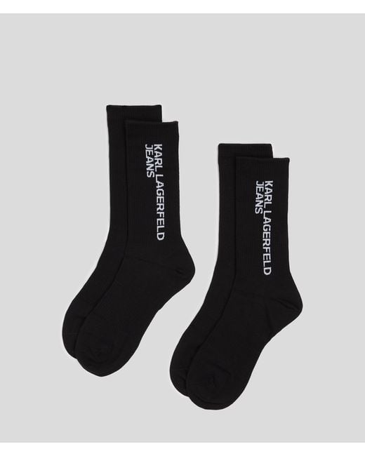 KL Jeans Black Logo Socks – 2-Pack