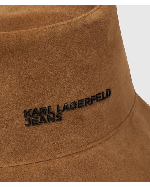 KL Jeans Brown Suede Reversible Bucket Hat