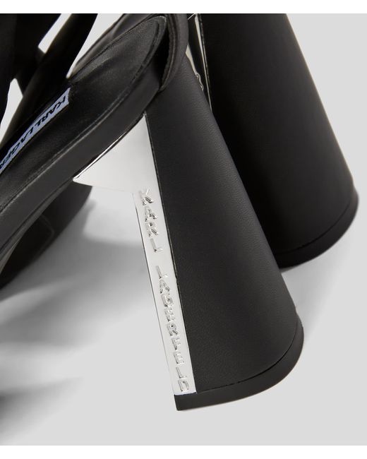 Karl Lagerfeld Black Masque Scarf Wrap Sandals