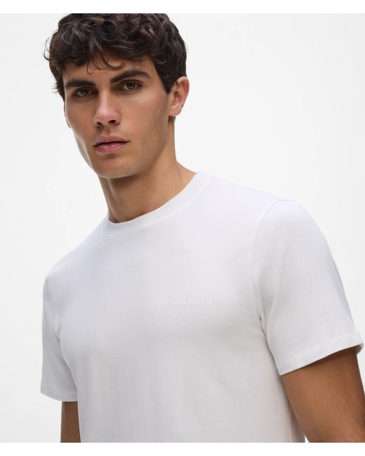 Karl Lagerfeld White Logo T-Shirt – 2-Pack for men