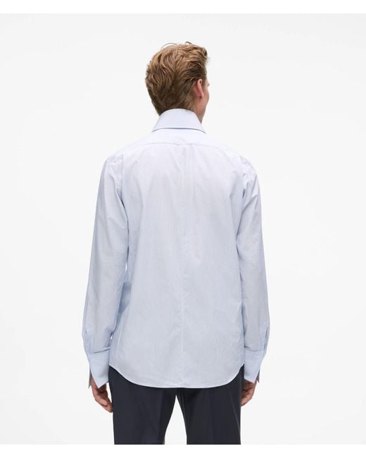 Karl Lagerfeld White Modern-Fit High-Stand Collar Shirt for men