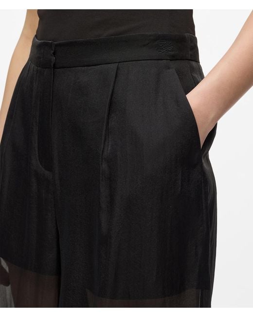 Karl Lagerfeld White Organza Pants