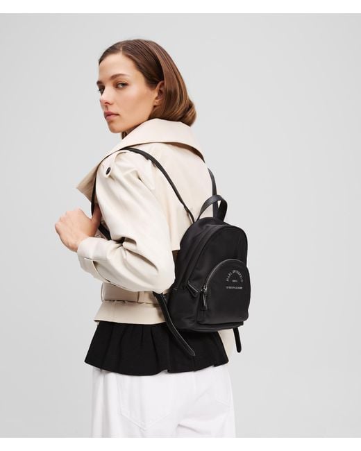 Karl Lagerfeld Black Rue St-guillaume Small Backpack