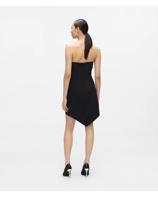 Karl Lagerfeld Black Kl Studio Asymmetric Dress