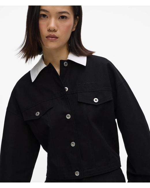 KL Jeans Black And Canvas Jacket