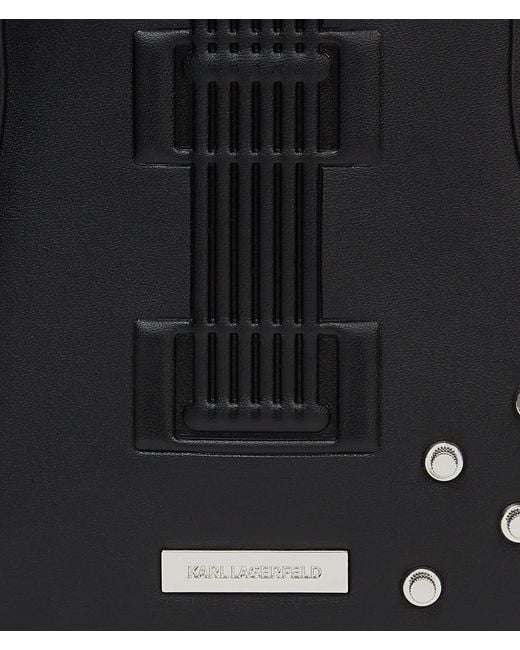 Karl Lagerfeld Black Ikon Guitar Crossbody Bag