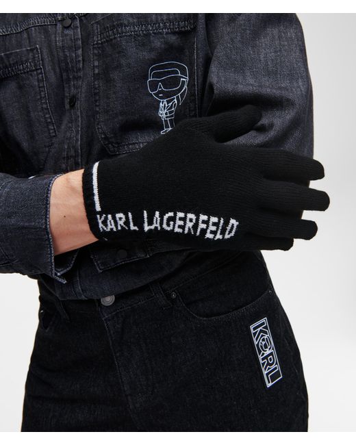 Gants En Tricot K/essential Karl Lagerfeld pour homme en coloris Blanc |  Lyst
