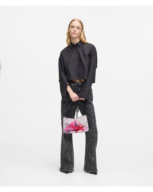 KL Jeans Pink Graffiti Print Shoulder Bag, Multicoloured