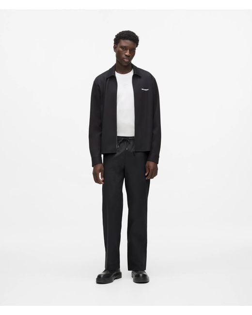 Karl Lagerfeld White Drawcord Pants for men