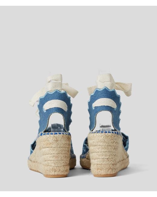 Sandales Compensées Kamini Karl Lagerfeld en coloris Blue
