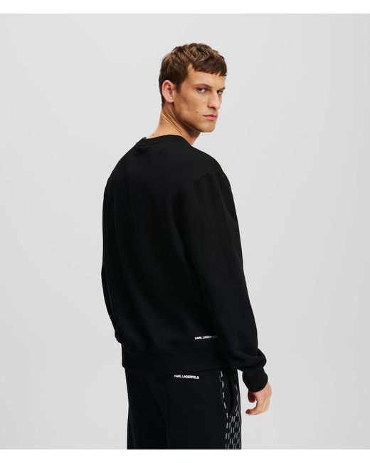 Karl Lagerfeld Black Kl Monogram Degradé Sweatshirt for men