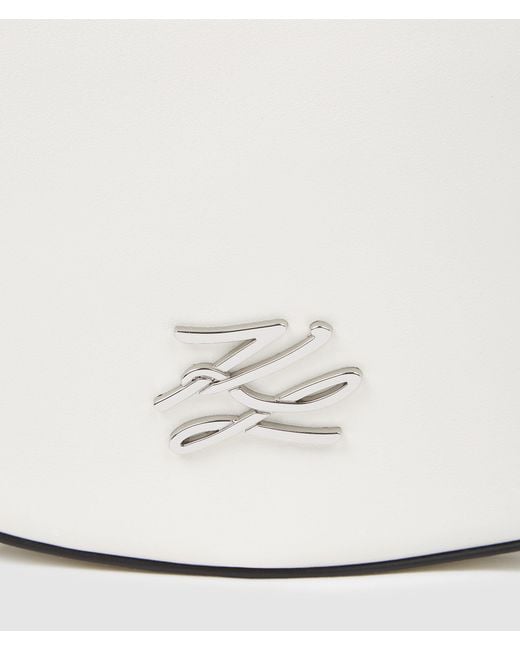 Karl Lagerfeld White K/Autograph Small Moon Bag