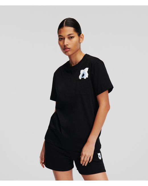 Karl Lagerfeld Black Kl X Darcel Disappoints Pocket T-shirt