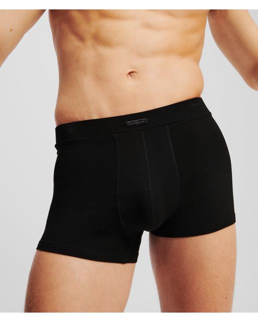 Karl Lagerfeld Hotel Karl Boxershorts Mit Metall-Lasche – 3Er-Set, Herren, Größe in Black für Herren