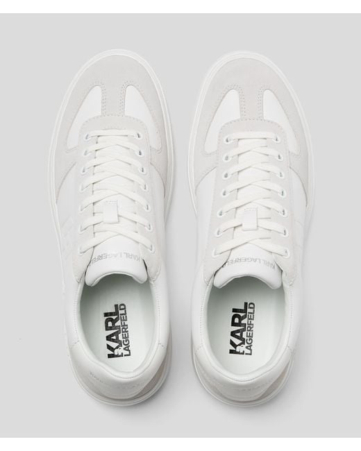 Karl Lagerfeld White Kl Monogram T/kap Sneakers for men