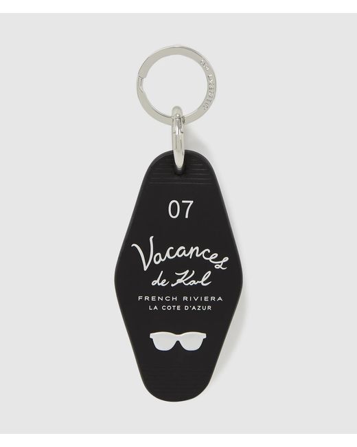 Karl Lagerfeld White Vacances De Karl Keyring for men
