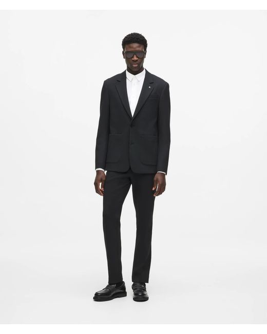 Karl Lagerfeld White Monogram Slim‑Fit T‑Shirt for men