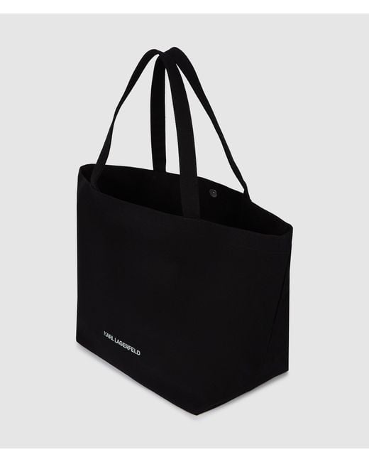 Karl Lagerfeld Black Logo Rhinestone Shopper