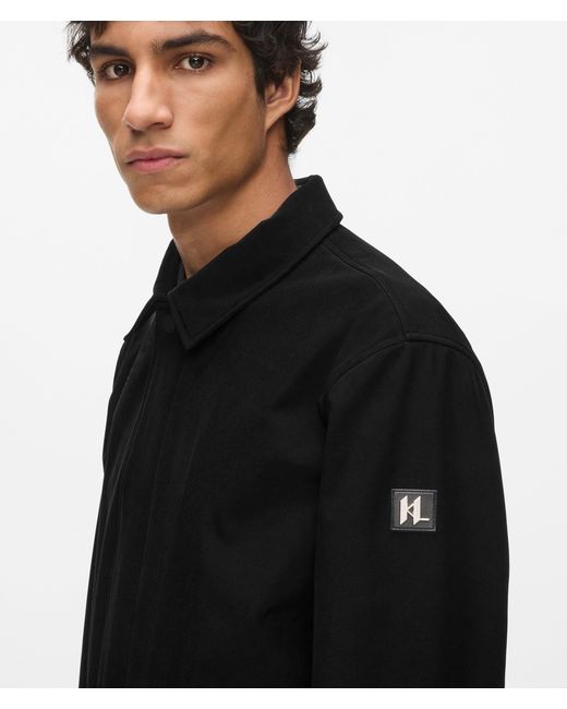 Karl Lagerfeld Black Rain Coat for men
