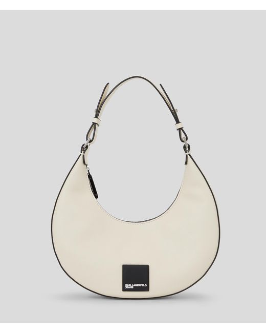 Karl Lagerfeld Natural Klj Small Half-moon Shoulder Bag