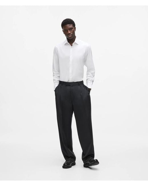 Karl Lagerfeld Black Kl Studio Straight Pants for men