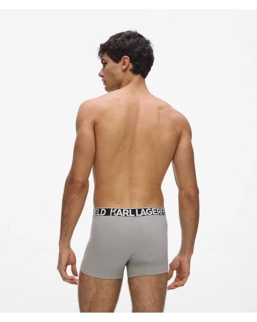 Karl Lagerfeld Blue Bold Logo Trunks – 3-Pack for men