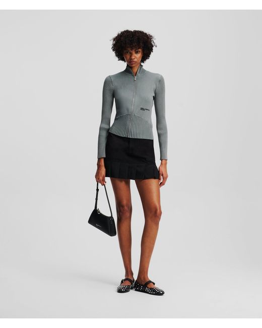 Pull À Fermeture Zippée De Style Utilitaire Karl Lagerfeld en coloris Gray