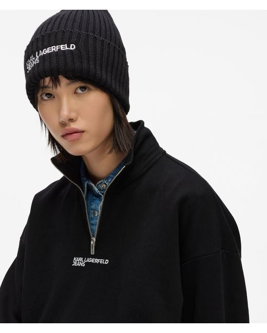 KL Jeans Black Half-Zip Sweatshirt
