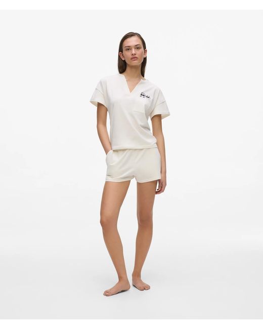 Karl Lagerfeld White Ikon Short Pajama Set