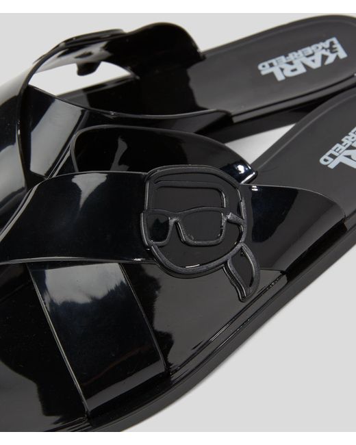 Karl Lagerfeld Black Ikon Nft Kross Sandals