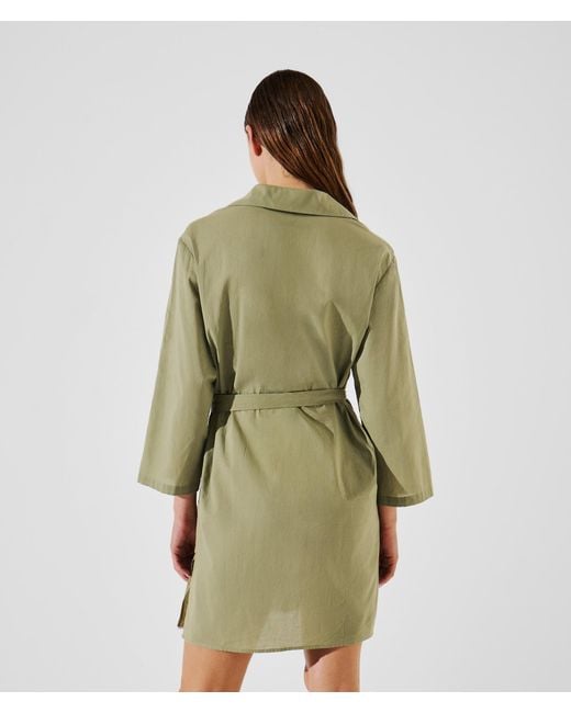 Karl Lagerfeld Green K/Signature Strand-Hemdkleid, Damen, Größe