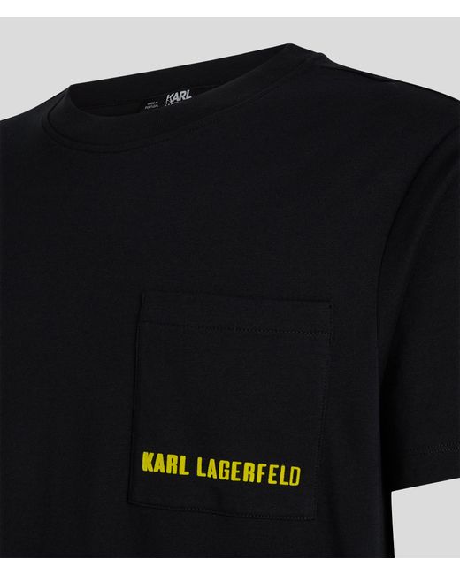 Karl Lagerfeld Black Karl Logo Pocket T-shirt for men
