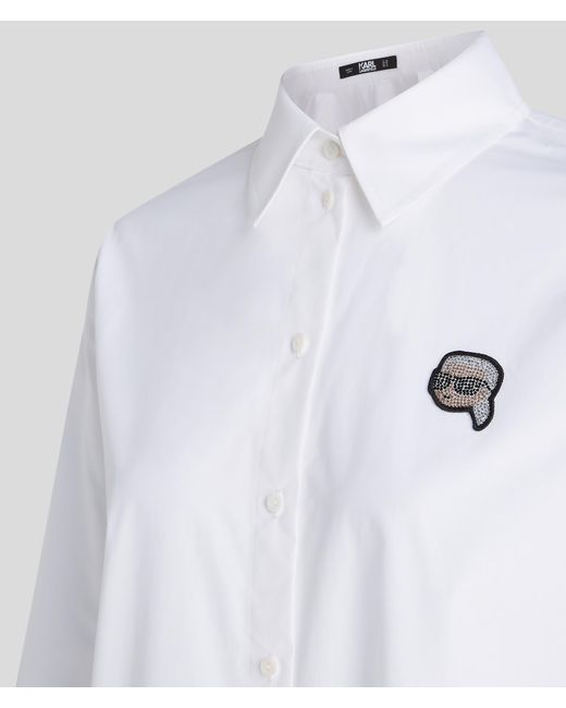Karl Lagerfeld White K/ikonik Tunic Shirt