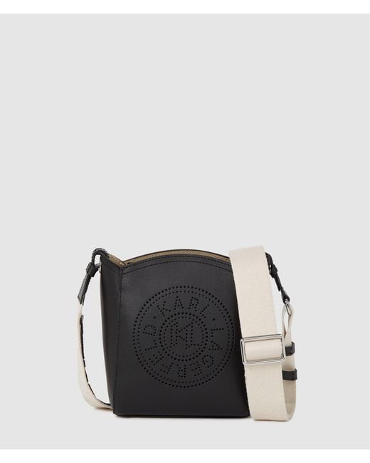 Karl Lagerfeld Black K/Circle Small Bucket Bag