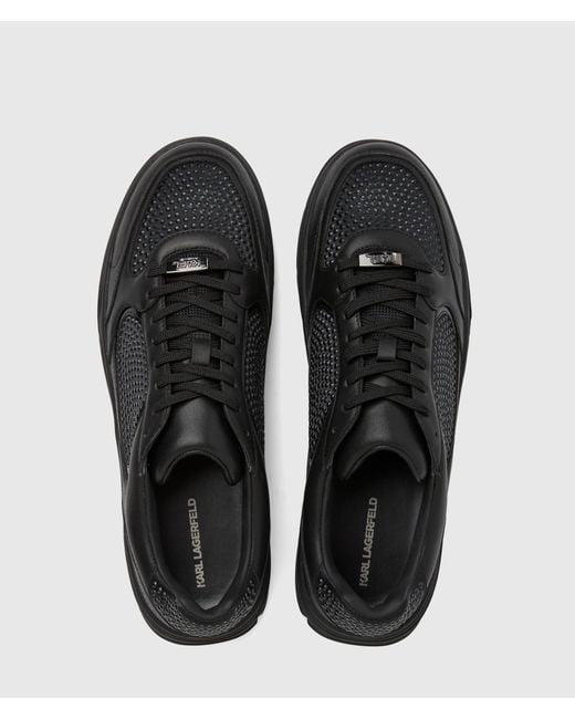 Karl Lagerfeld Black Kourtney Rhinestone Sneakers for men