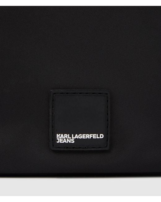 KL Jeans Black Nylon Lace-Up Camera Bag