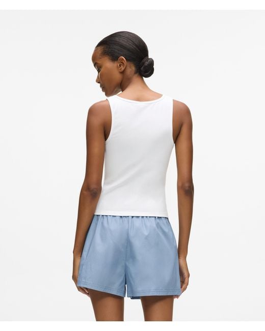 Karl Lagerfeld White Tank Top And Shorts Pajama Set