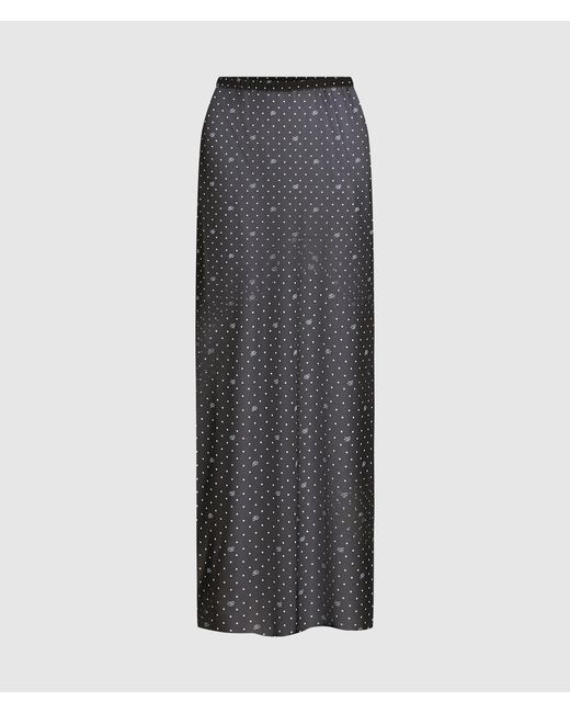 Karl Lagerfeld Gray Polka Dot Mesh Pareo