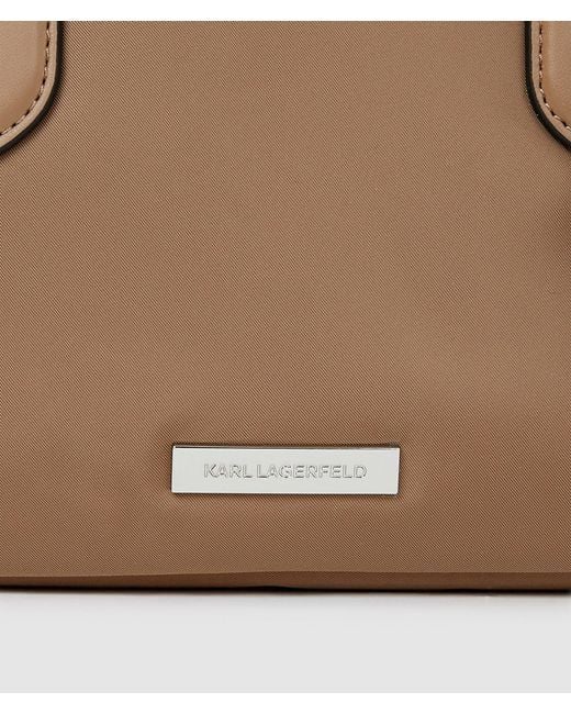 Karl Lagerfeld Brown Ikon Nylon Bowling Bag